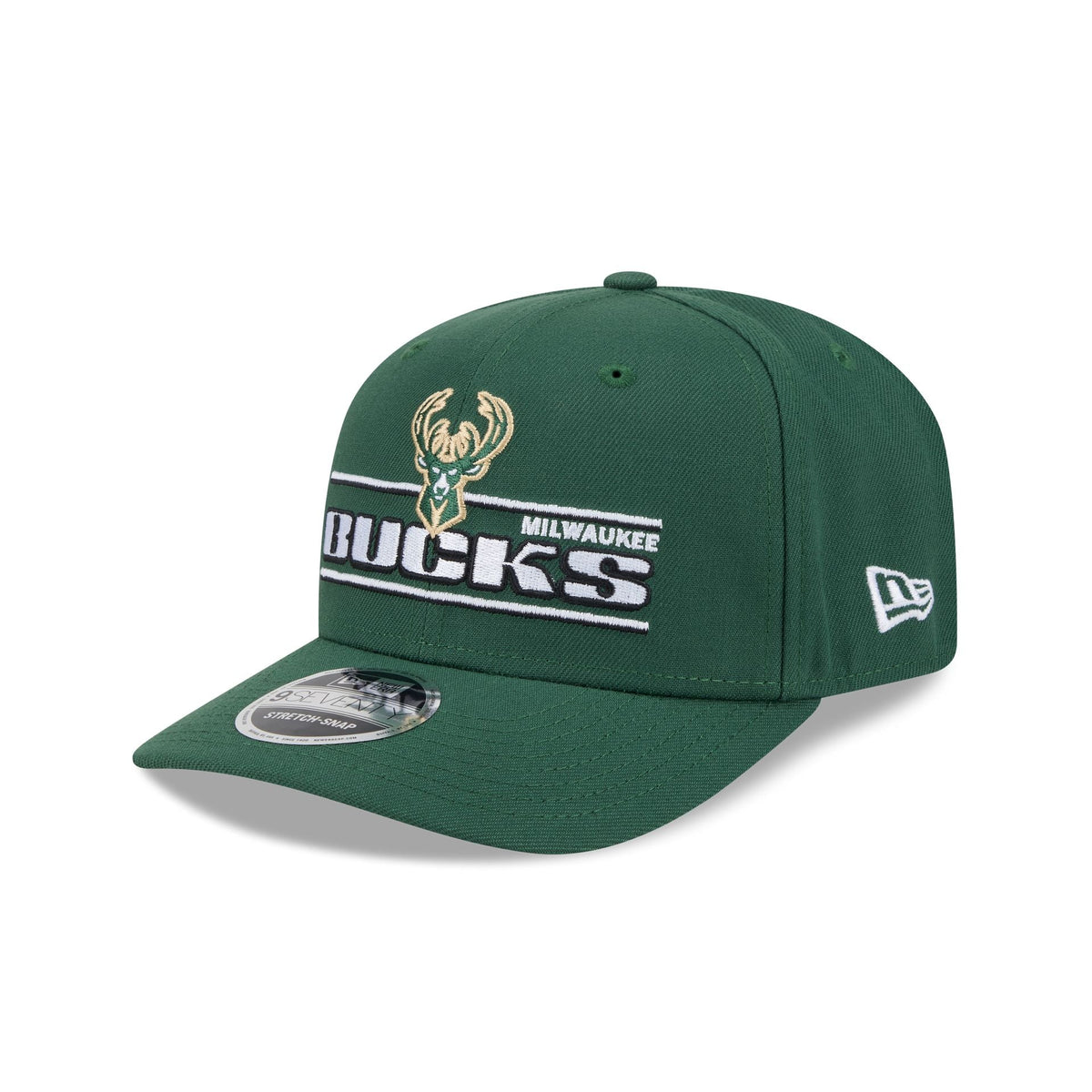 Milwaukee Bucks Stated 9SEVENTY Stretch-Snap Hat