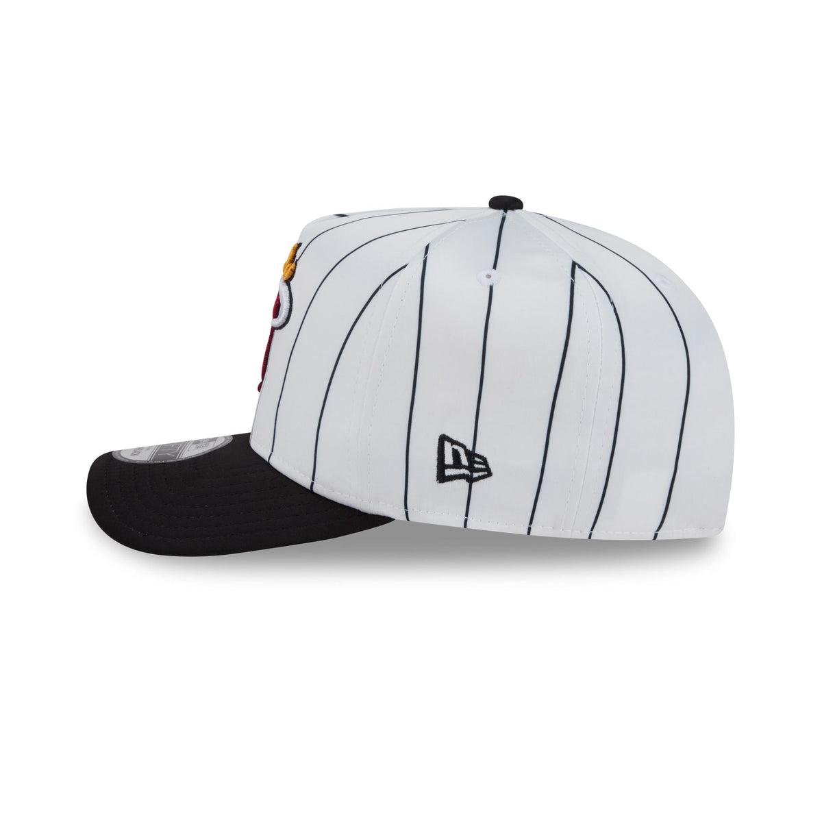 Miami Heat Satin Pinstripe 9FIFTY A-Frame Snapback Hat