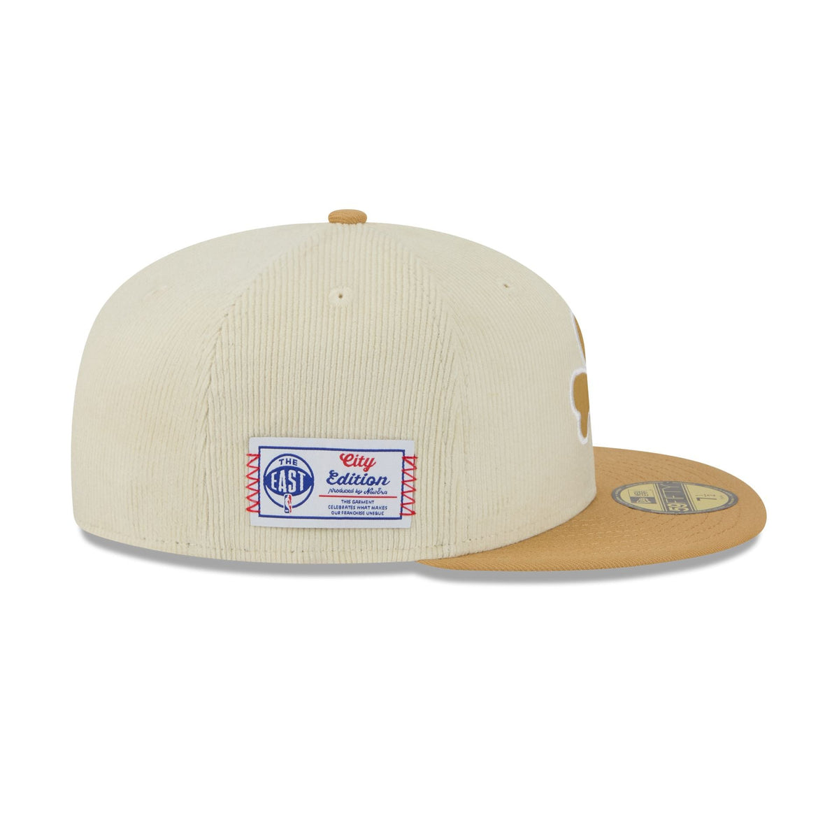 Boston Celtics 2025 City Edition Chrome White Corduroy 59FIFTY Fitted Hat