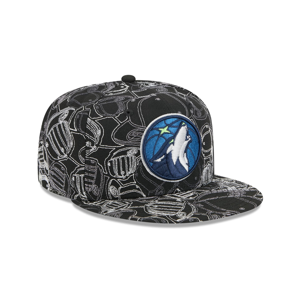 Minnesota Timberwolves Cap Scramble 59FIFTY Fitted Hat