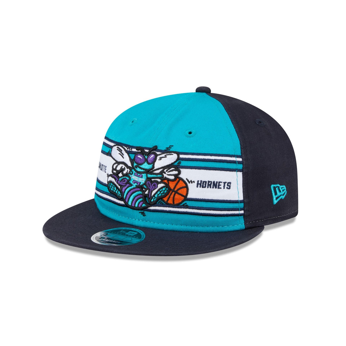 Charlotte Hornets Team Stripes Retro Crown 9FIFTY Snapback Hat