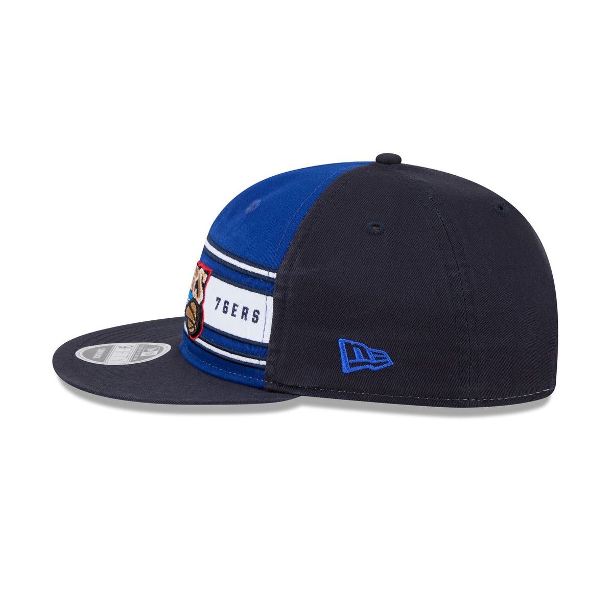 Philadelphia 76ers Team Stripes Retro Crown 9FIFTY Snapback Hat