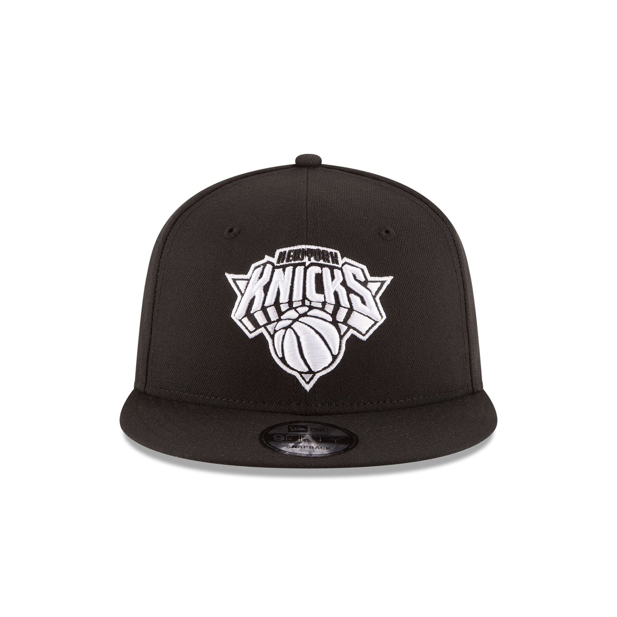 New York Knicks Basic Black & White 9FIFTY Snapback Hat