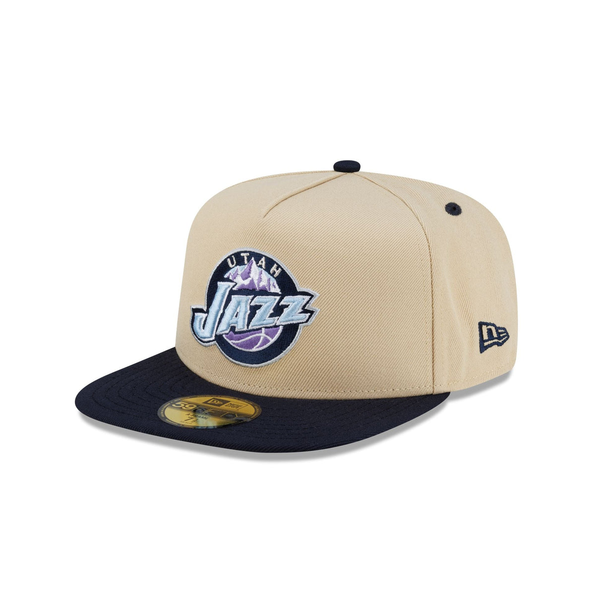 Utah Jazz Hardwood Classics 2000s Gold 59FIFTY A-Frame Fitted Hat