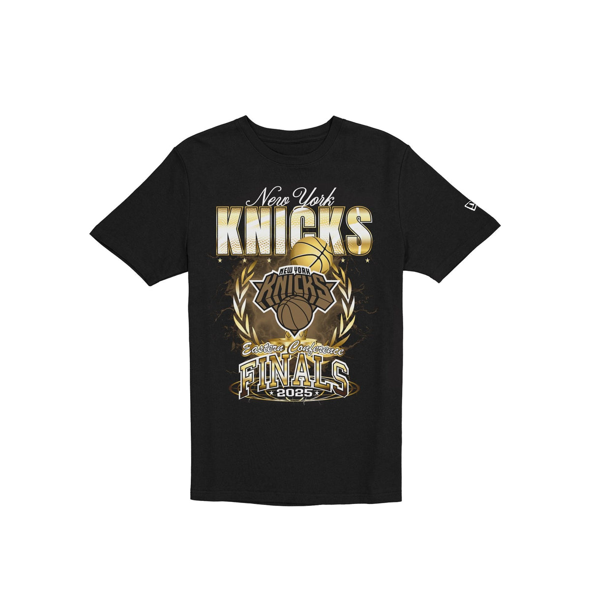 New York Knicks 2025 NBA Eastern Conference Finals Gold T-Shirt