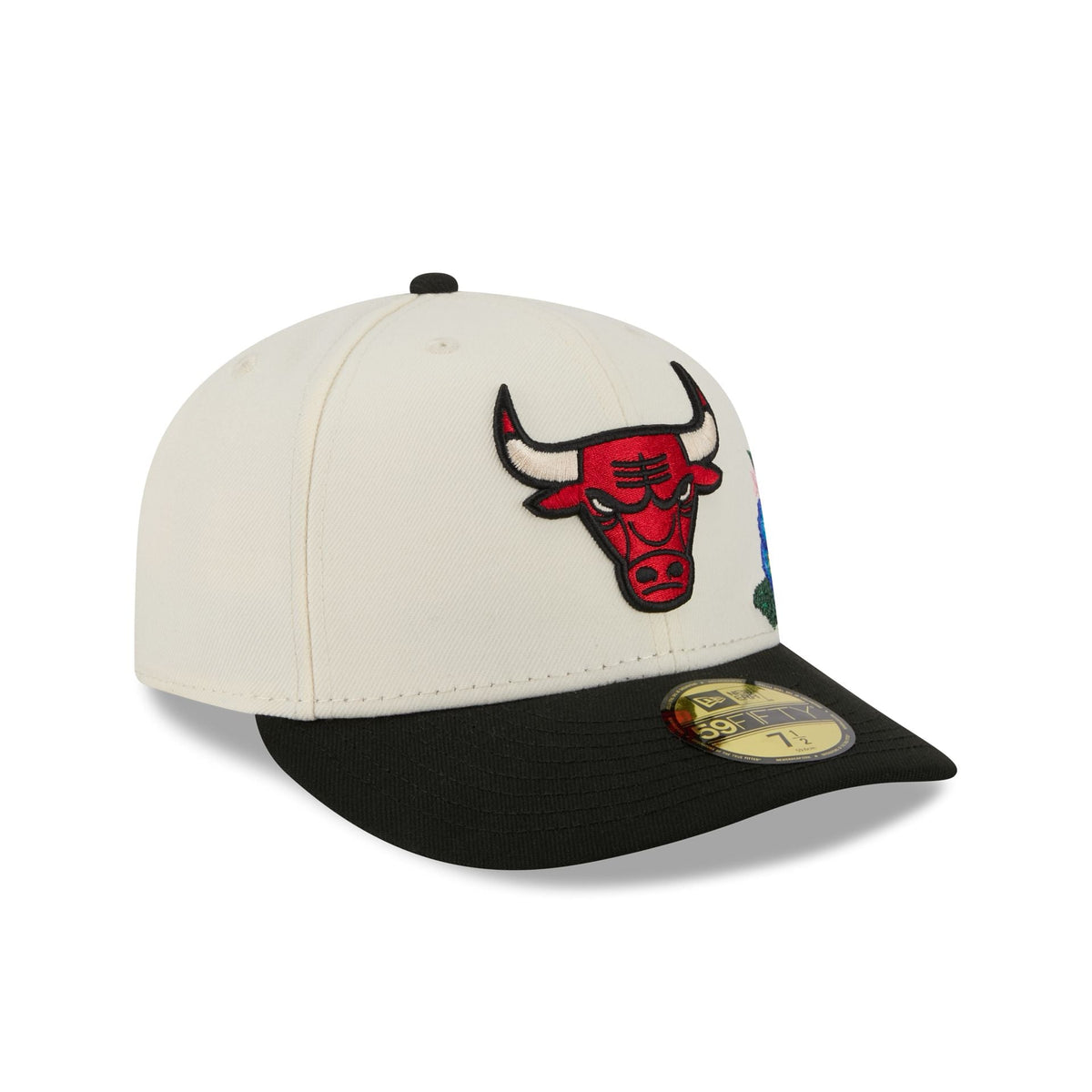 Chicago Bulls Tonal Florals White 59FIFTY Fitted Hat