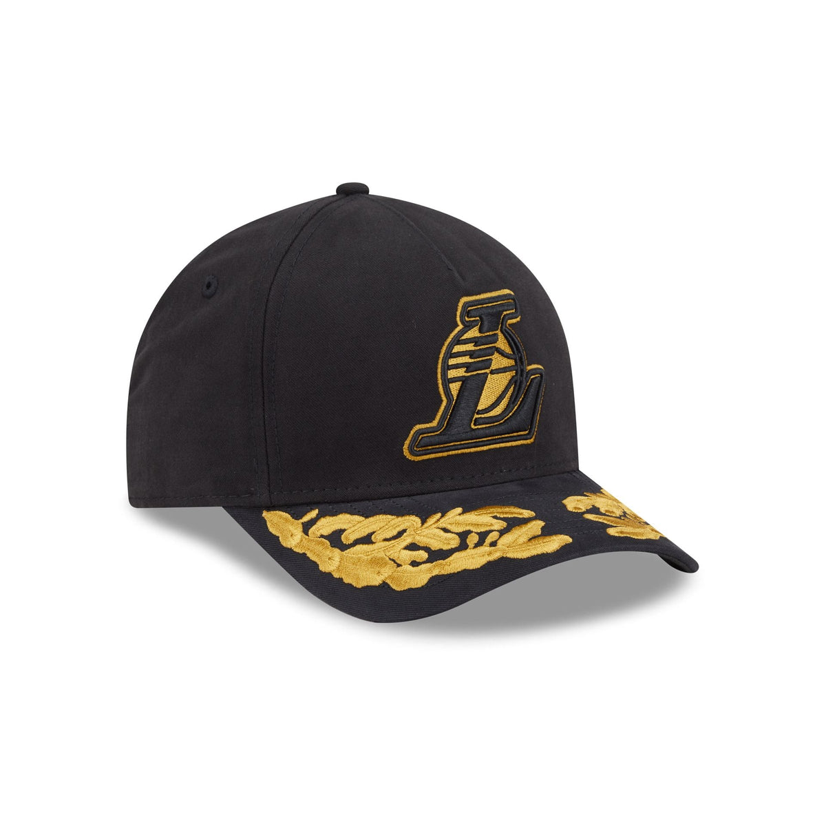Alpha Industries x Los Angeles Lakers Black 9FORTY M-Crown A-Frame Snapback Hat