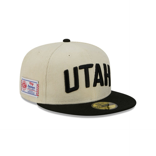 Utah Jazz 2025 City Edition Chrome White Corduroy 59FIFTY Fitted Hat