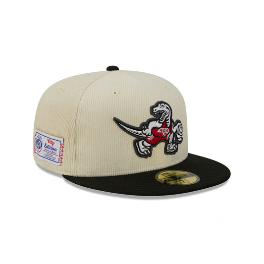 Toronto Raptors 2025 City Edition Chrome White Corduroy 59FIFTY Fitted Hat