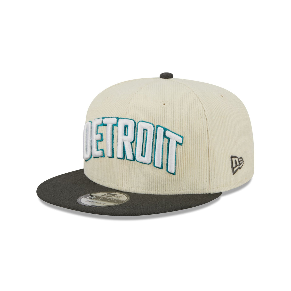 Detroit Pistons 2025 City Edition Chrome White Corduroy 9FIFTY Snapback Hat