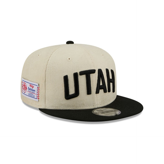 Utah Jazz 2025 City Edition Chrome White Corduroy 9FIFTY Snapback Hat