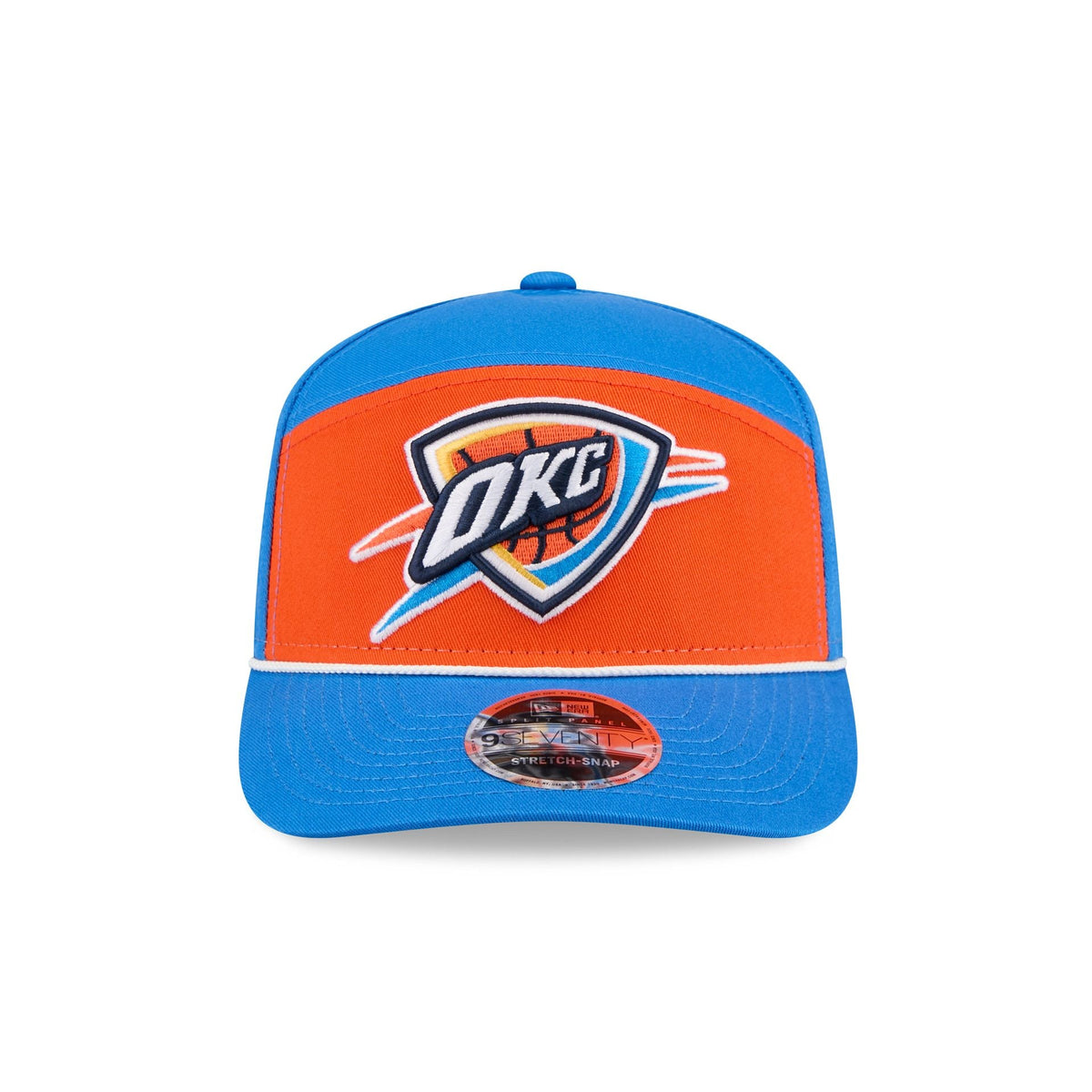 Oklahoma City Thunder Split Panel 9SEVENTY Stretch-Snap Hat