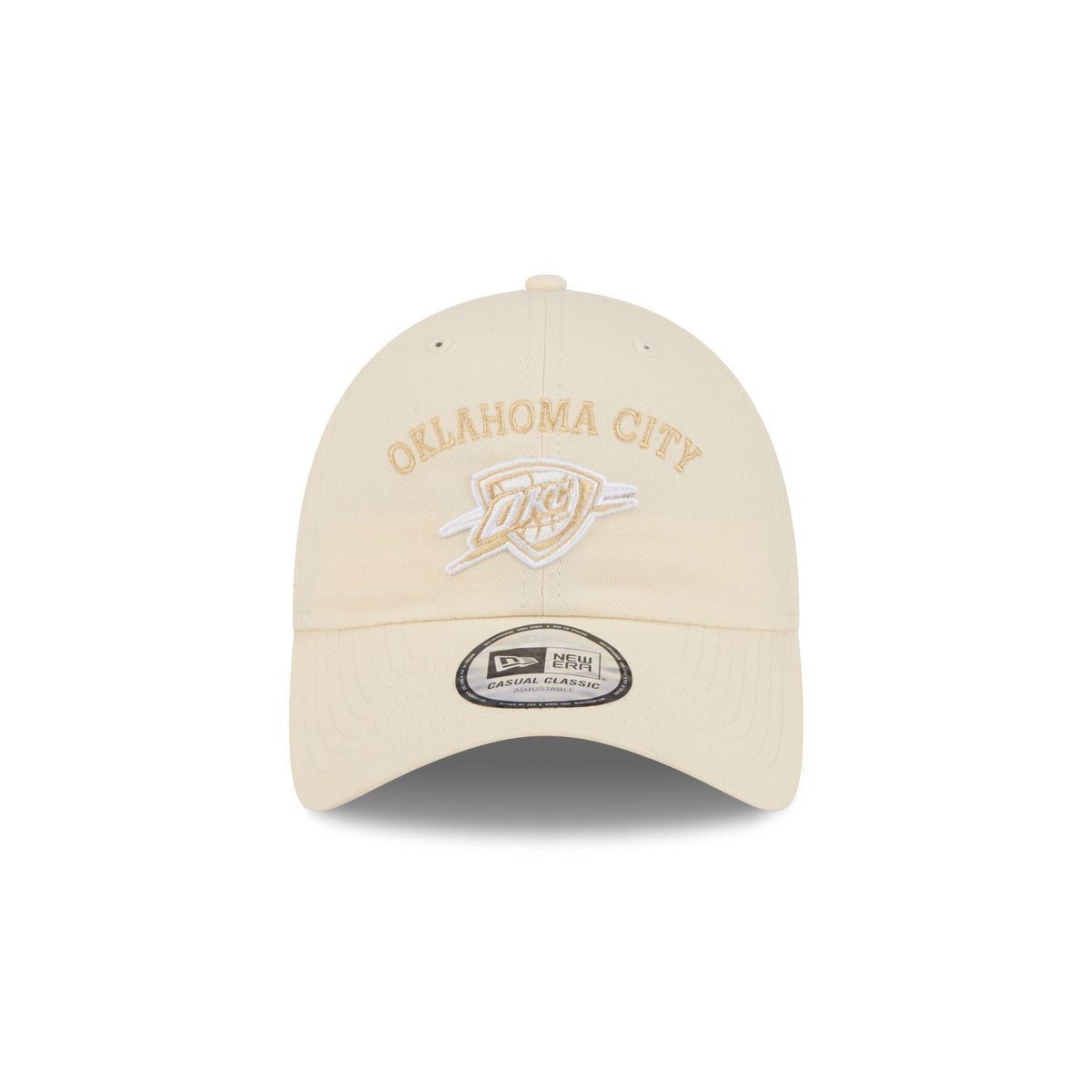 Oklahoma City Thunder Team Logo Cream Casual Classic Adjustable Hat