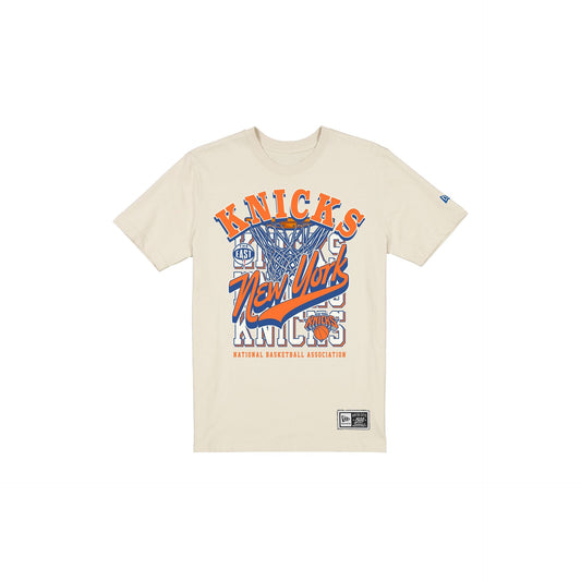 New York Knicks Throwback Net Chrome White T-Shirt
