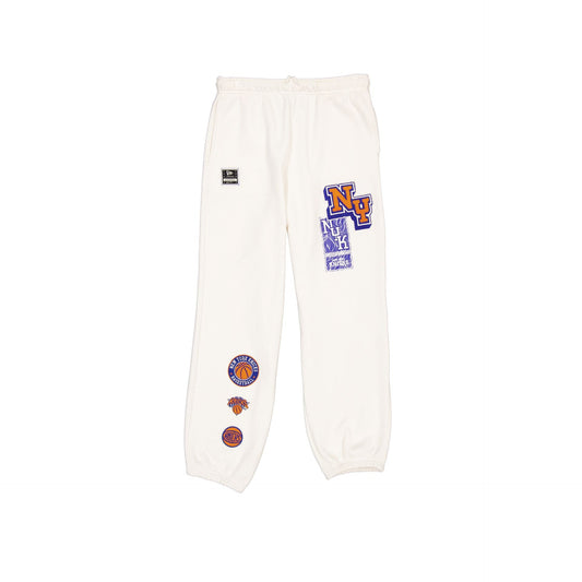 New York Knicks Women's Chrome White Varsity Sweatpants
