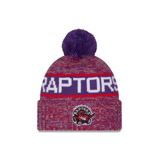 Toronto Raptors Tri Color Pom Knit Hat