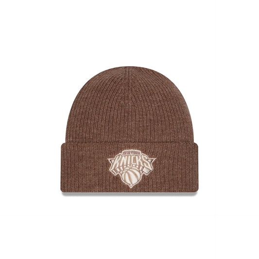 New York Knicks Woolen Tan Short Cuff Knit Beanie Hat
