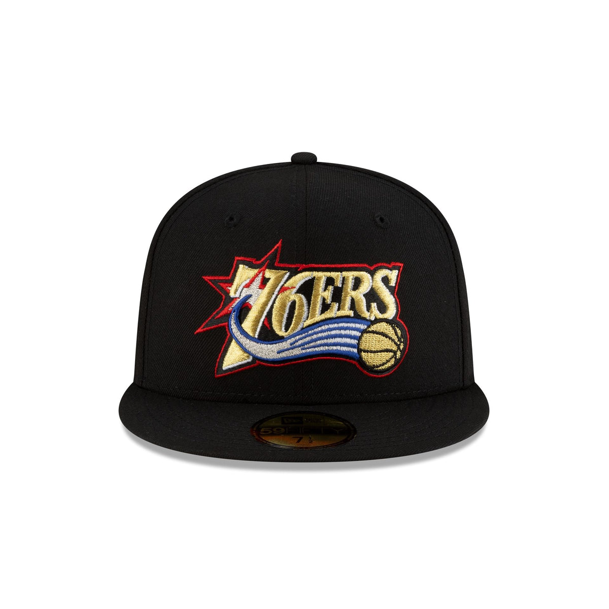Philadelphia 76ers 1963-1976 Hardwood Classics Poly Black 59FIFTY Fitted Hat